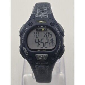 Timex Ironman Ladies' Navy Blue Digital Watch. New Battery. MINT